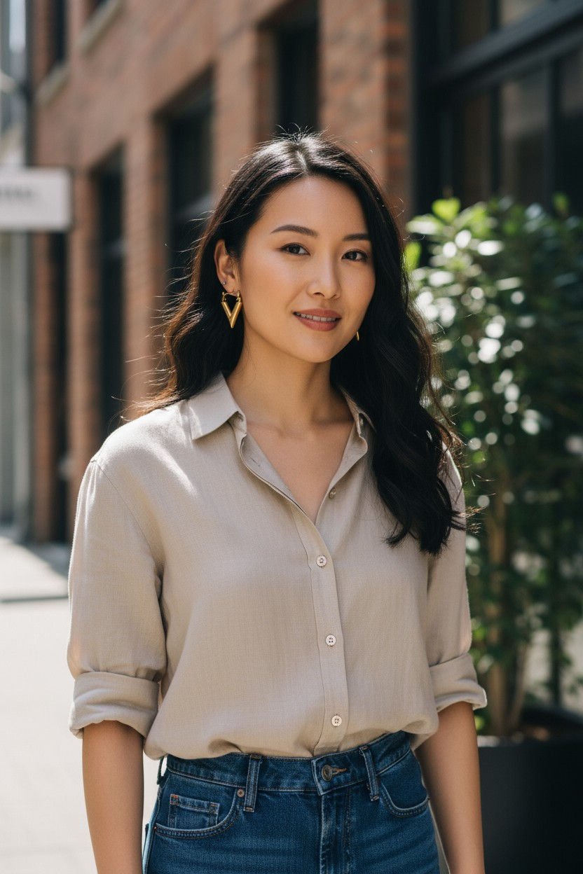 Miniature : Boucles d'oreilles en acier inoxydable - Créoles Géométriques Triangle V