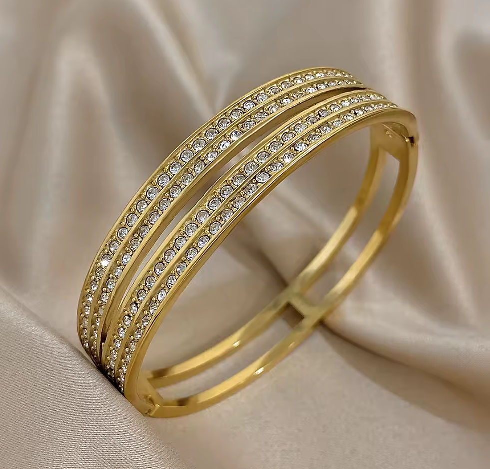 Miniature : Bracelet en acier inoxydable - Trilogie Éclatante