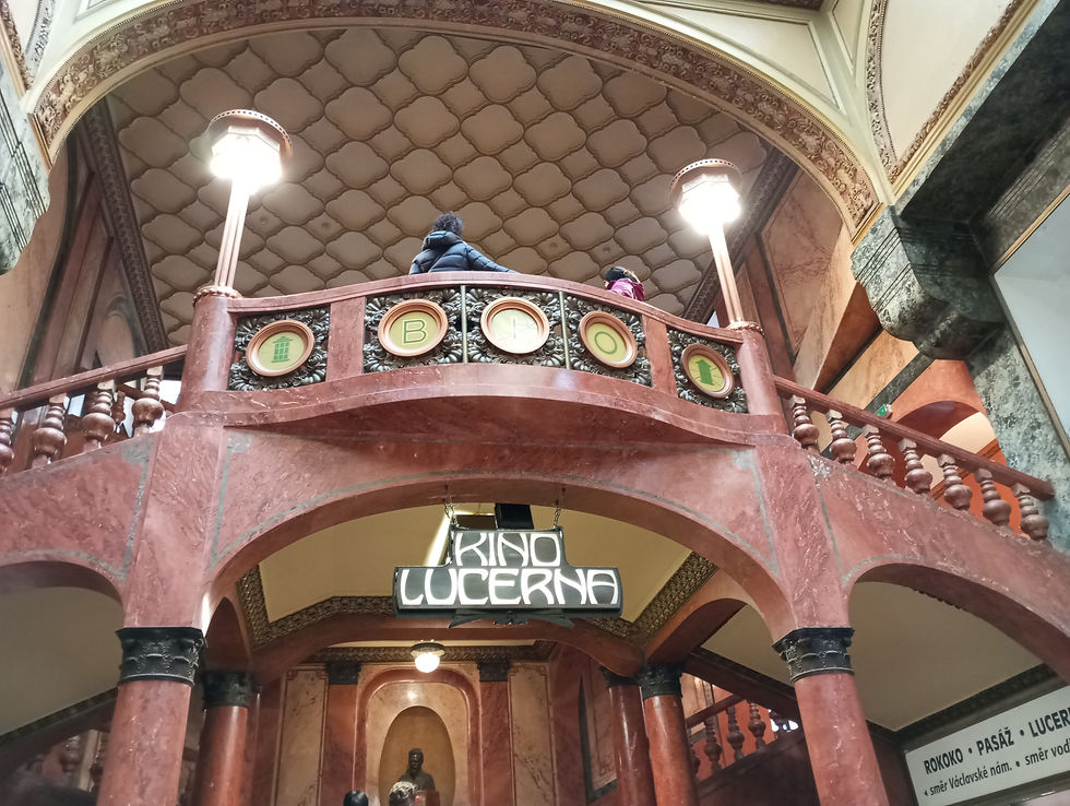 Inside Lucerna Palace