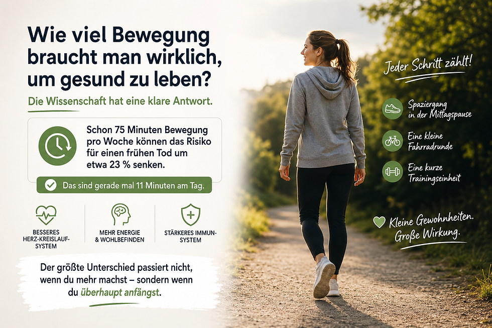 Wie viel Bewegung braucht man wirklich, um gesund zu leben?