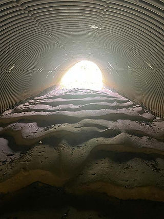 Sediment filled tunnel