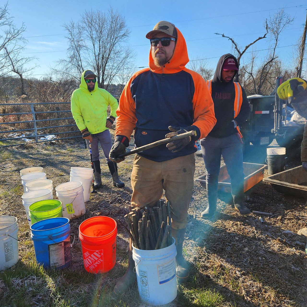 Ecotone instructor with live stakes