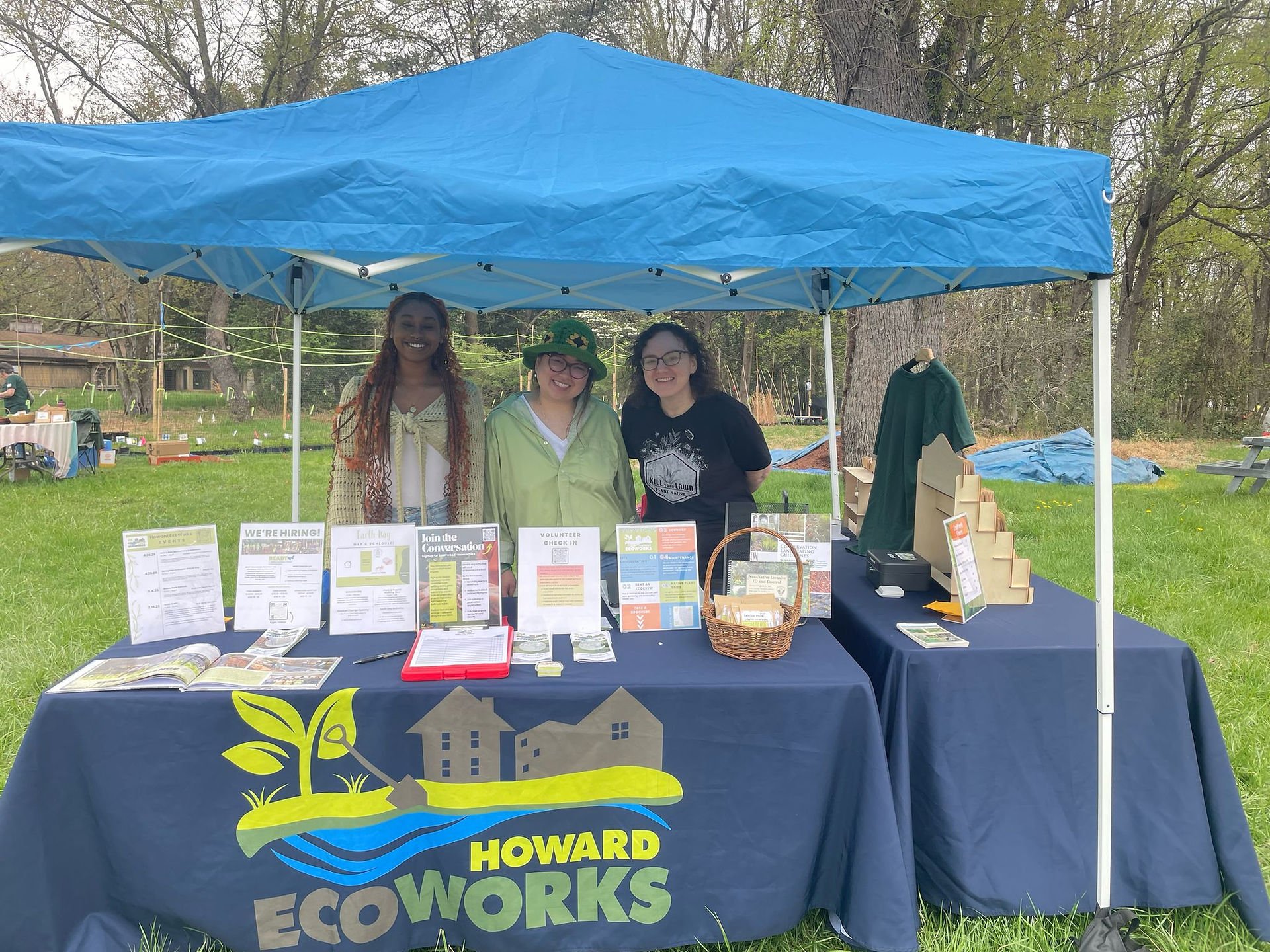 Earth Day with staff at info booth