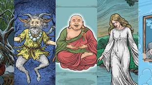 Characters from song art for AWEN The Bardic Band, by Jon Birch 