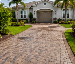 New Construction Paver Driveway In Winter Garden installed by Central Florida Paver Pros