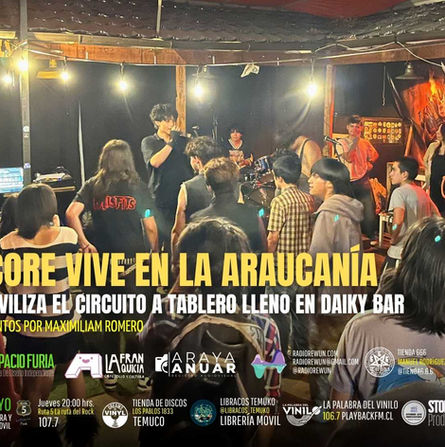 EL HARDCORE VIVE EN LA ARAUCANÍA | Sídderales moviliza el circuito a tablero lleno en Daiky Bar