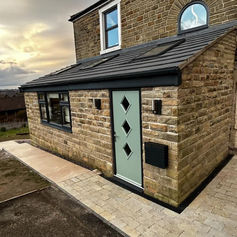 The finished brick extension