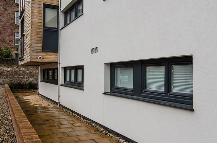Windows on a modern home