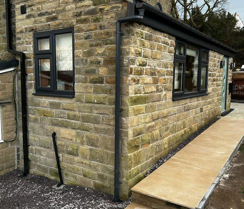 Side view of the building after completion