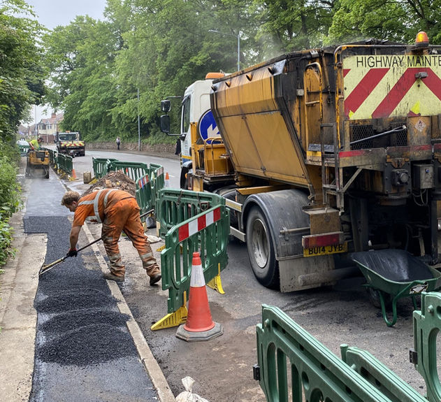 Pavement repair from a hotbox