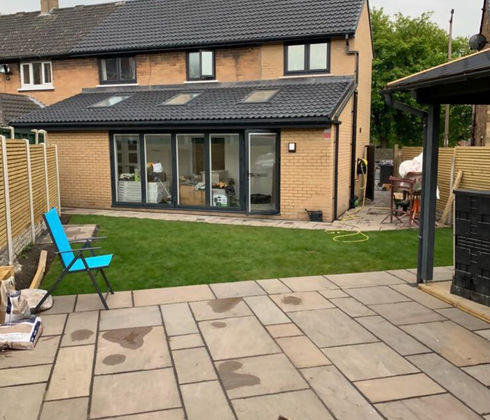 The new extension, seen from the patio