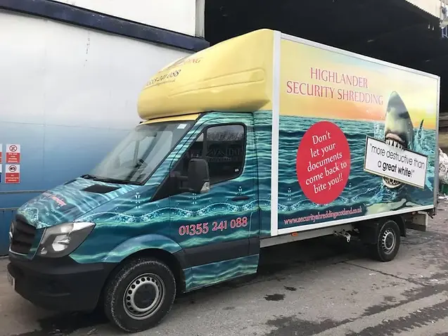 Highlander Shredding collection van