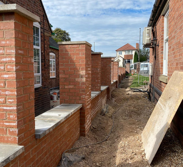 Work being carried out on a new wall