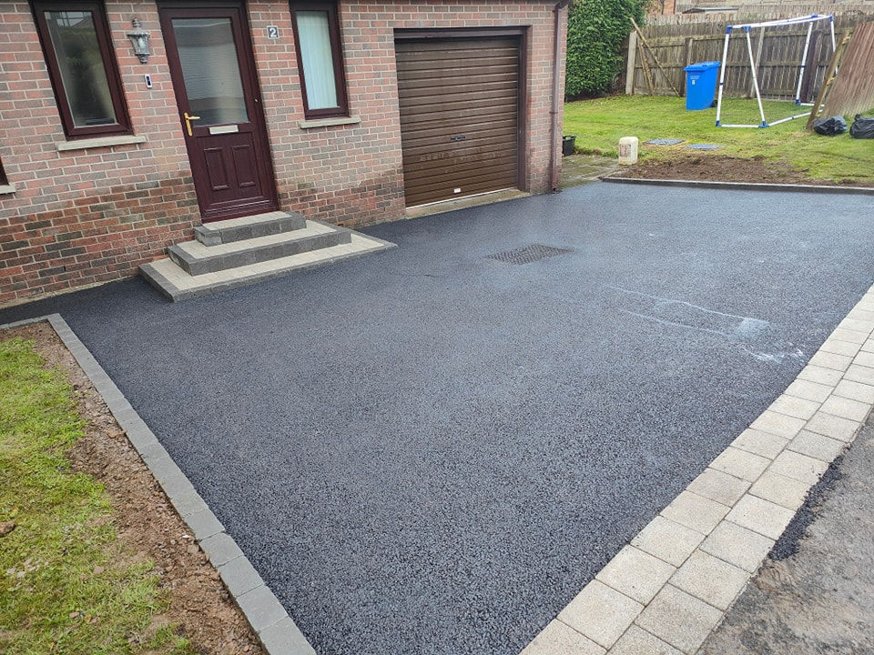 Surfaced area and house