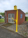 Yellow access intercom pole