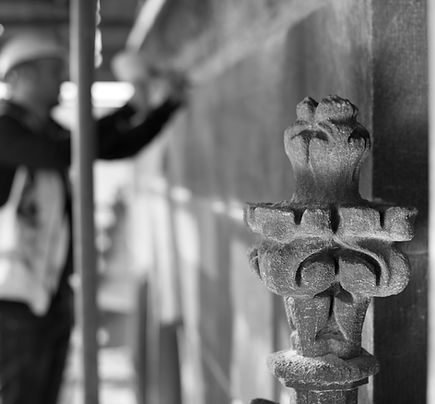 stonemason on a church restoration