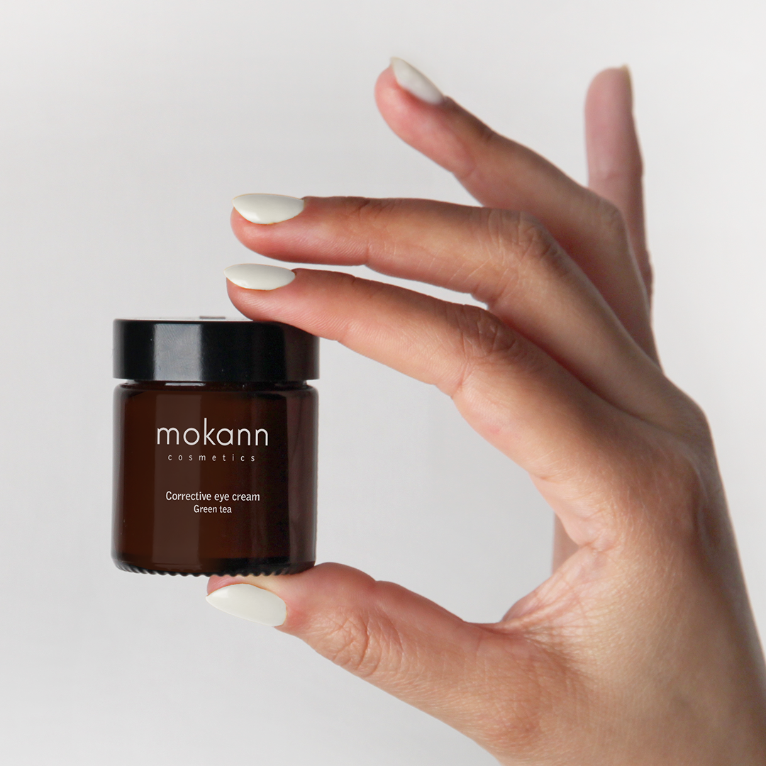 Corrective Eye Cream Green Tea with Hyaluronic Acid. Advanced Eye Treatment for