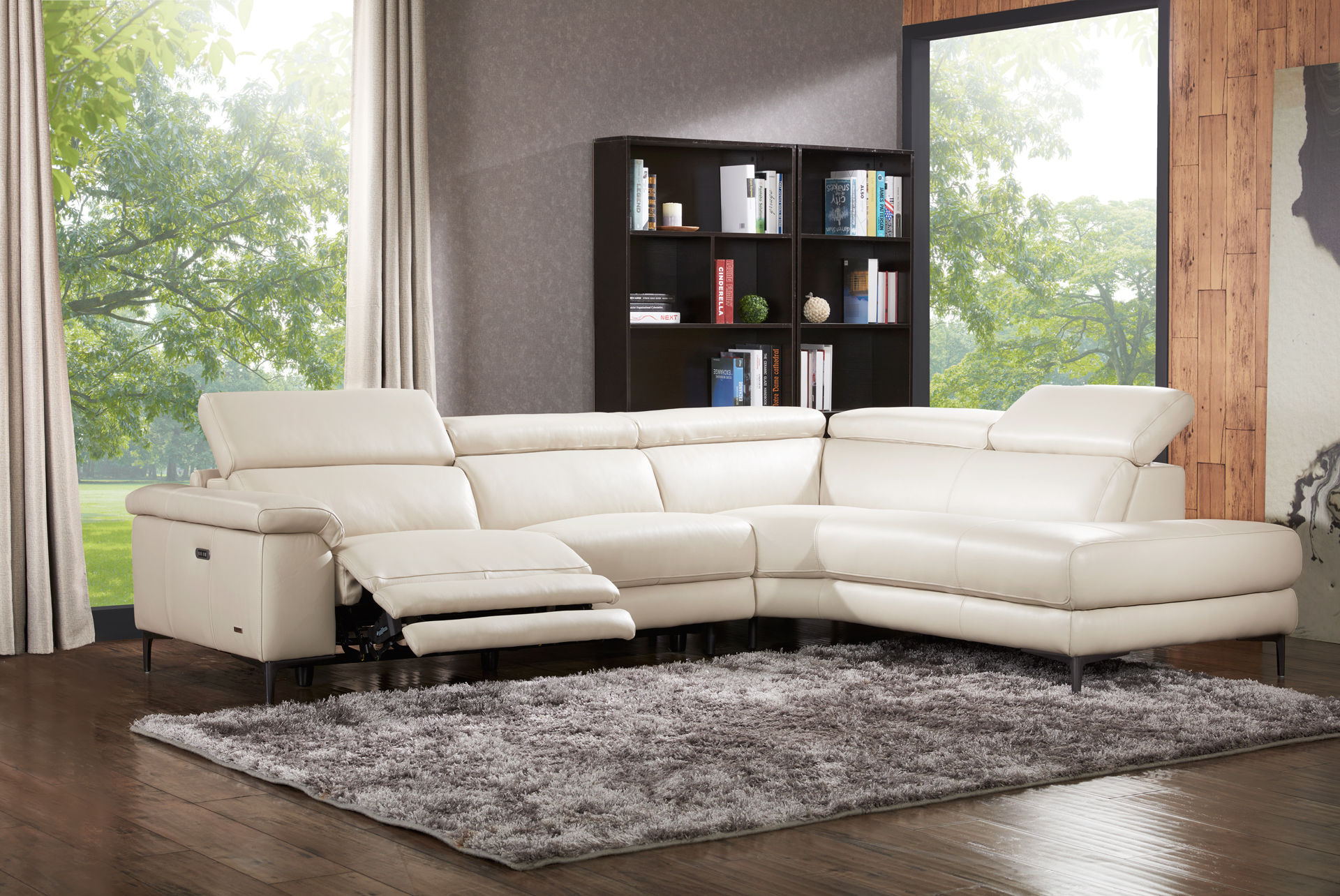 百分之百義大利全牛皮一字型三人座沙發