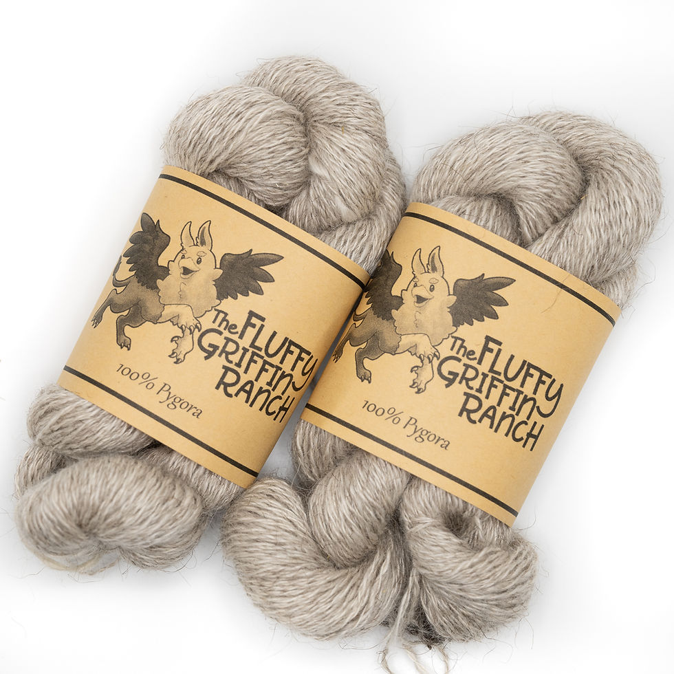 Thumbnail: 100% Kid Pygora Yarn - Fingering weight - Warm Silver
