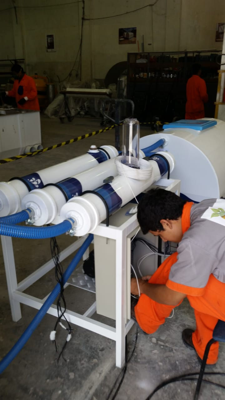 Miniatura: Bomba centrífuga submersível para recalque de água bruta em sistema de tratamento 50 m³/h