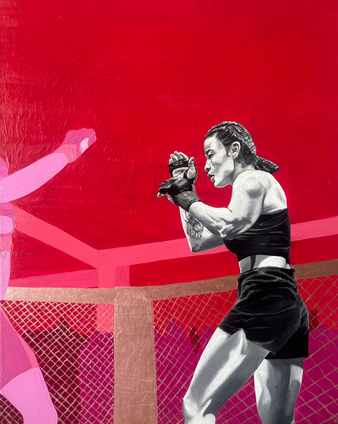 „Nieugięta” wymiary: 40 × 50 cm, farby akrylowe na płótnie