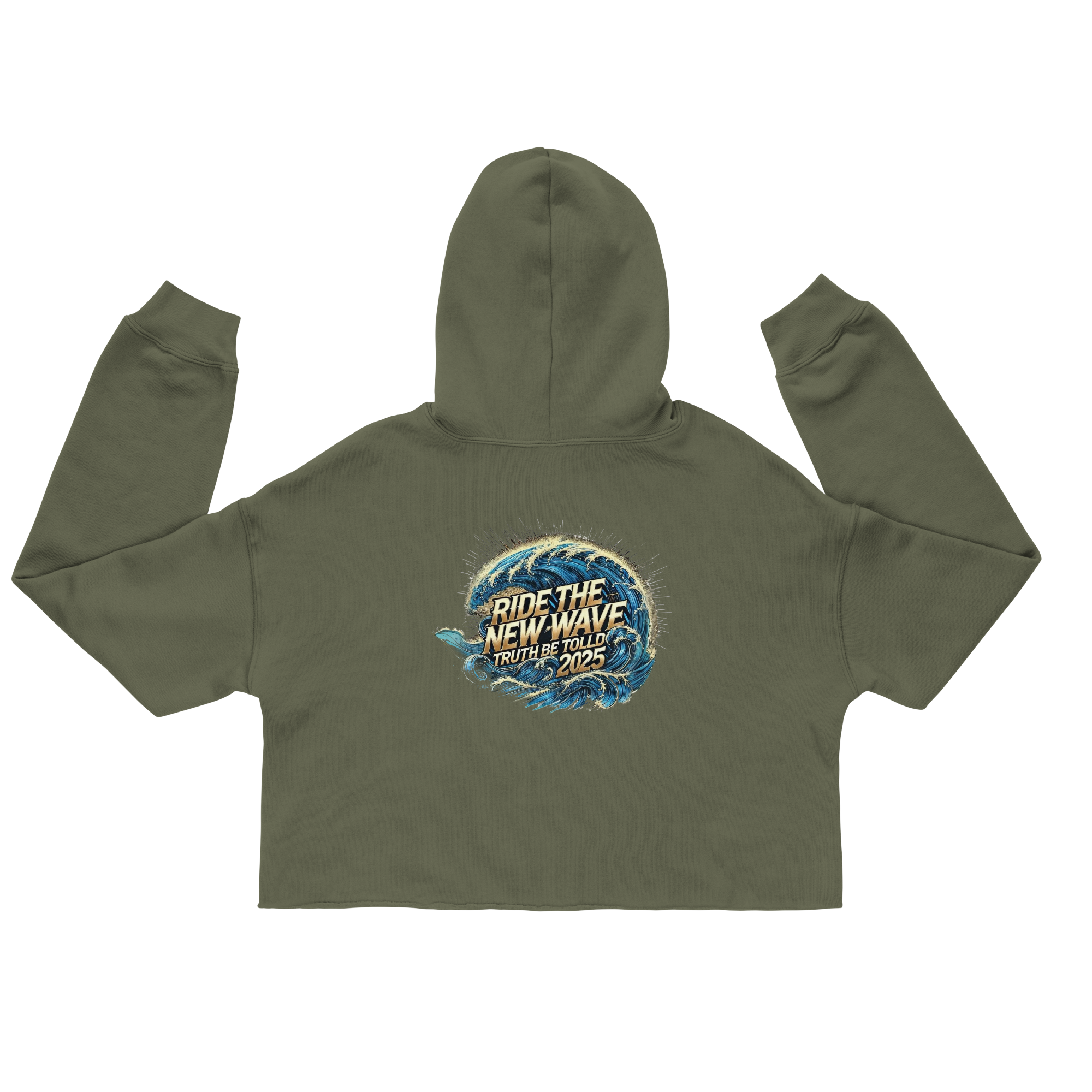 🔥 Ride the Wave Cropped Hoodie – TruthBeTolld Edition 🔥