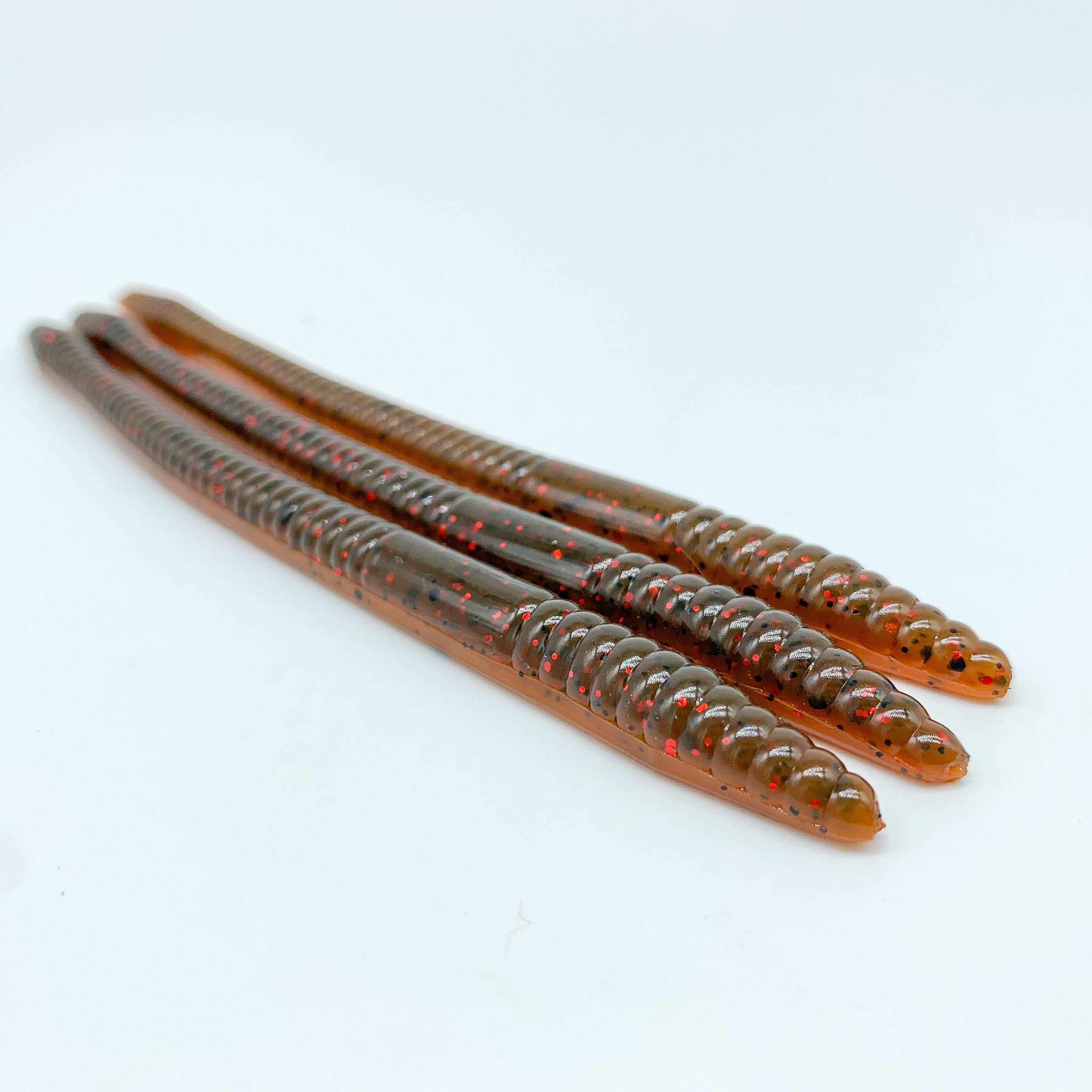 5.25" Shaky Worm (Brown & Orange)
