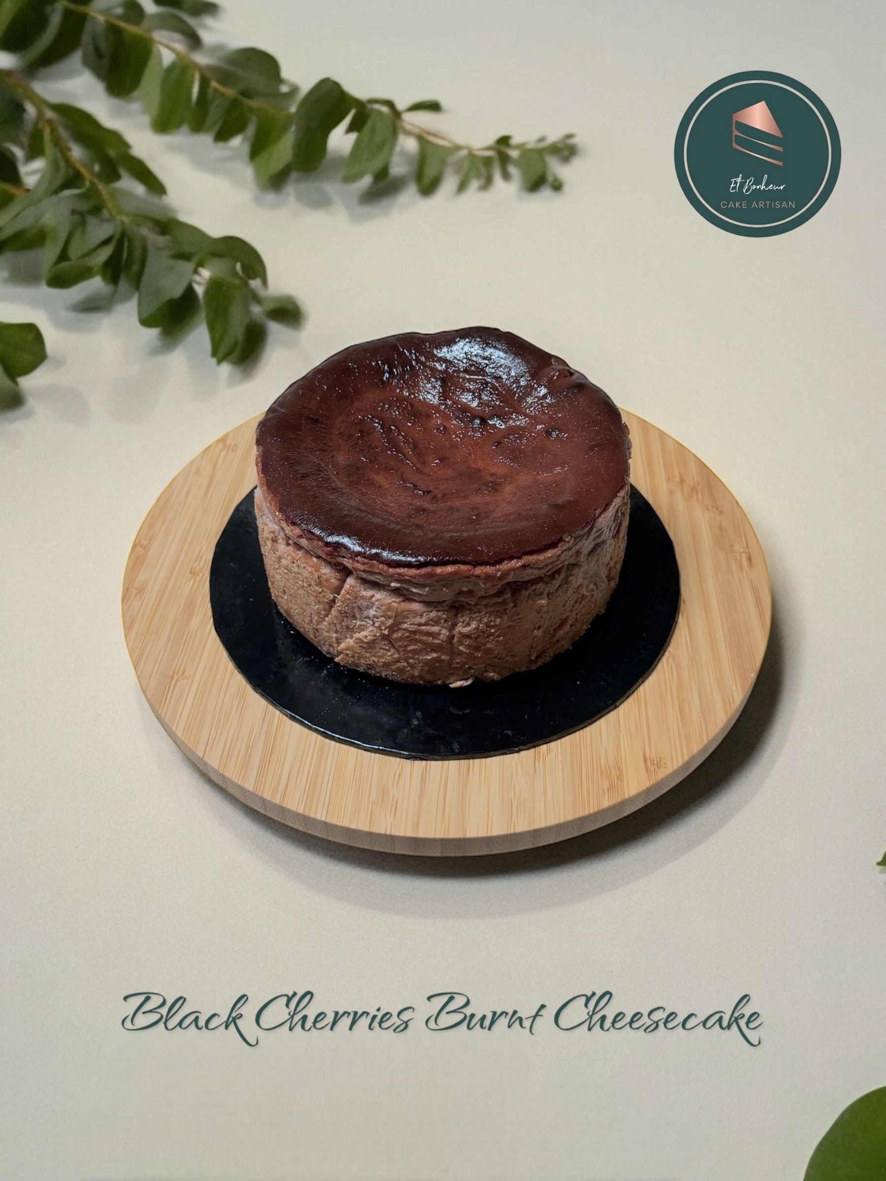 Black Cherries Burnt Cheesecake