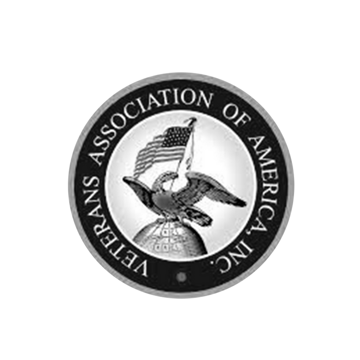 Veterans Association of America Inc. logo with eagle and American flag.