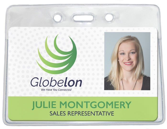 Thumbnail: Badge Holder, Horizontal, Credit Card, Clear Vinyl Proximity Card W/ Slot/Chain