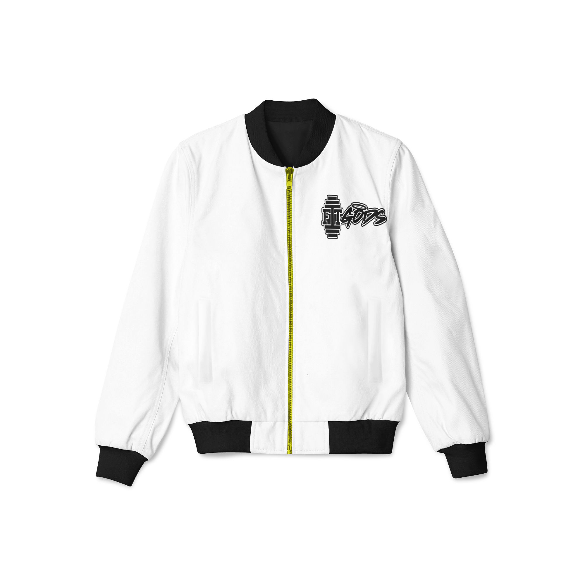 White with Gold Zipper