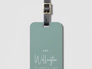 Hot Deals! Mrs Script Custom Name Newlywed Honeymoon Luggage Tag
