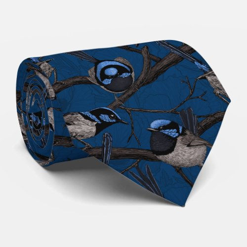 Top 5! Night fairy wrens neck tie