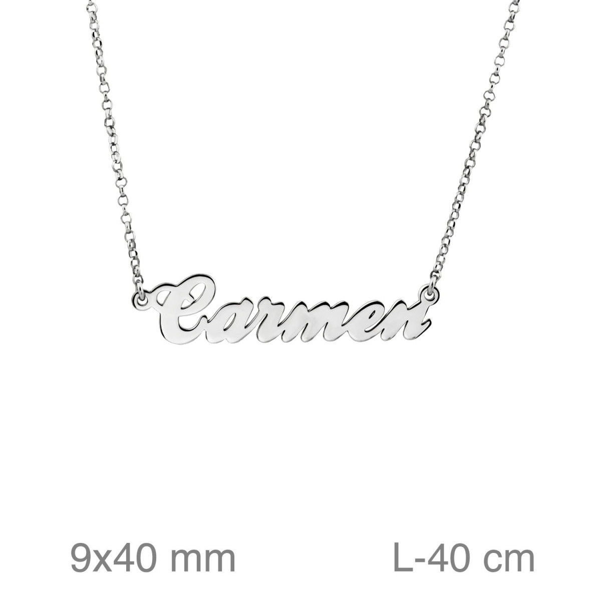 COLLAR PLATA NOMBRE PERSONALIZADO