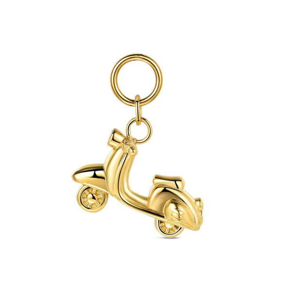 Charm de acero 316 chapado 18 kt