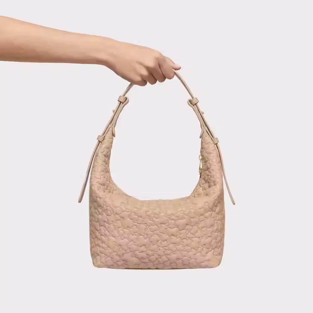 Bolso de hombro mediano arena Tous Puffy Bear