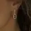 Miniatura: Pendientes aros con colgantes diseño ovalado con circonitas