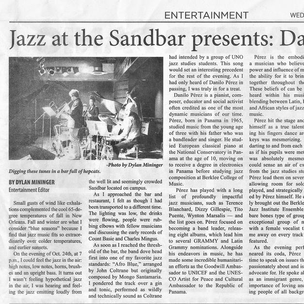 Danilo Perez Jazz at the Sandbar Fall 2018