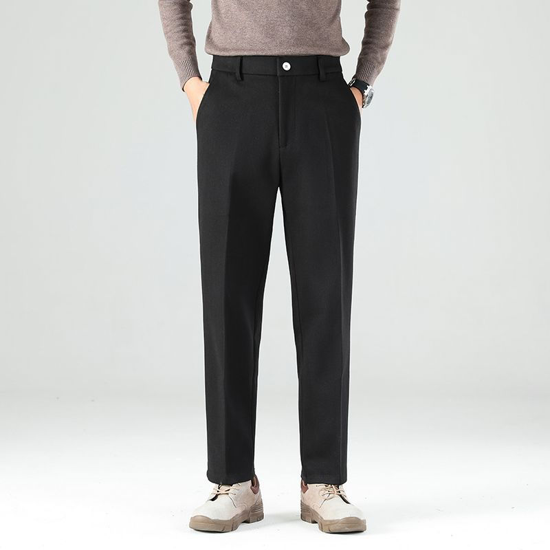 Thumbnail: Men's Casual Pants Straight-Leg Drapey Dress Pants Long Pants