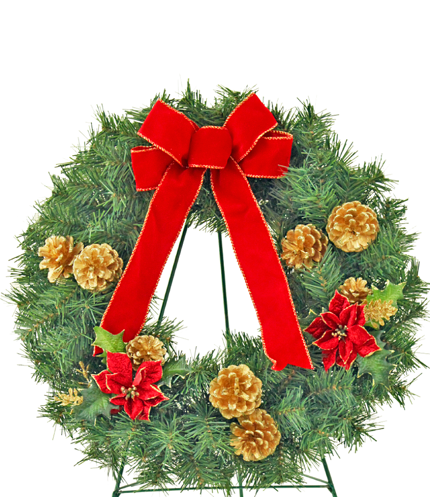 20" Gold Pinecone Wreath