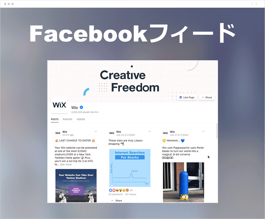 Facebookフィード
