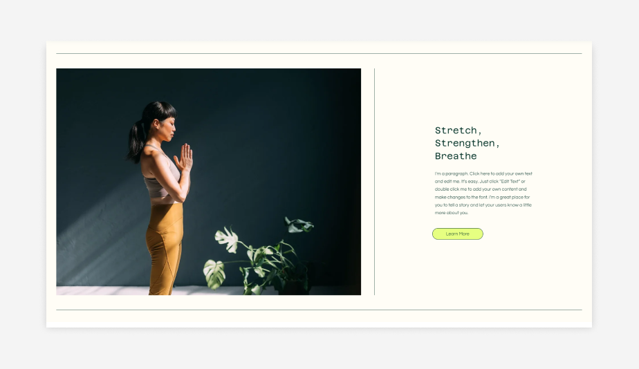 pilates studio website template