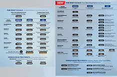 Table of Old & New Facial & Dermafusion Price List