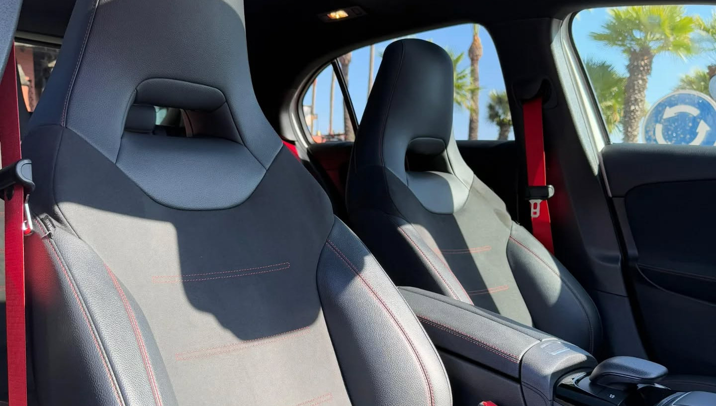Mercedes-AMG A45 interior with sport seats and performance-focused design