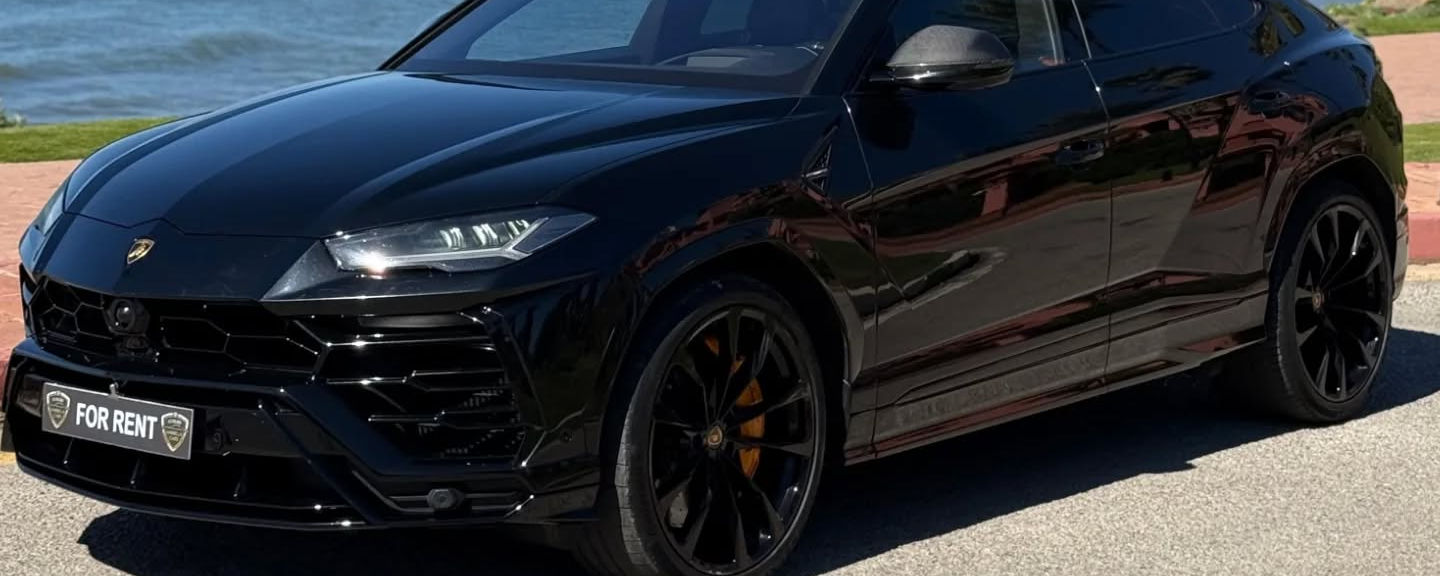 Left side profile of Lamborghini Urus available for hire in Marbella