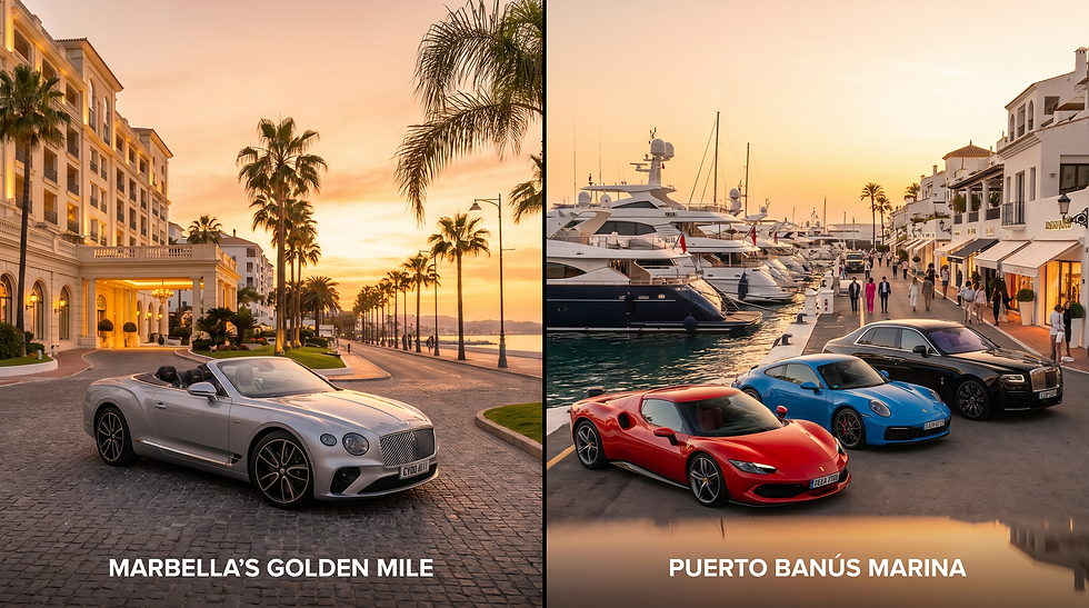 Luxury Car Rental Marbella vs Puerto Banús: Which Area Is Best? (2026 Guide