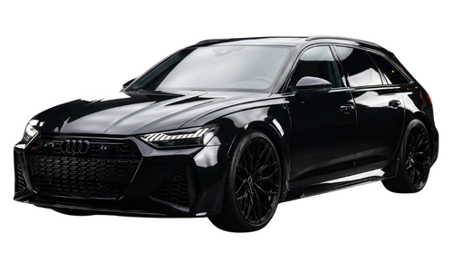 Audi RS6 blue luxury performance car rental in Marbella.