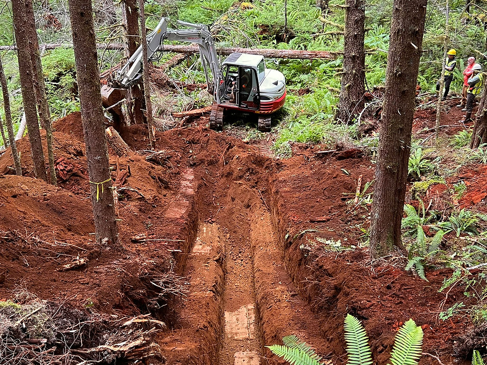 Trenching at site one