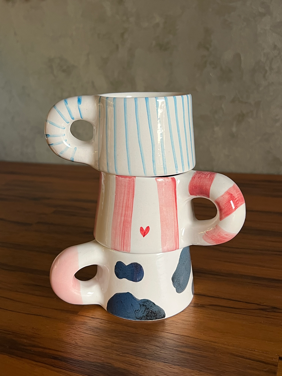 الصورة المصغرة: rose stripes espresso cup