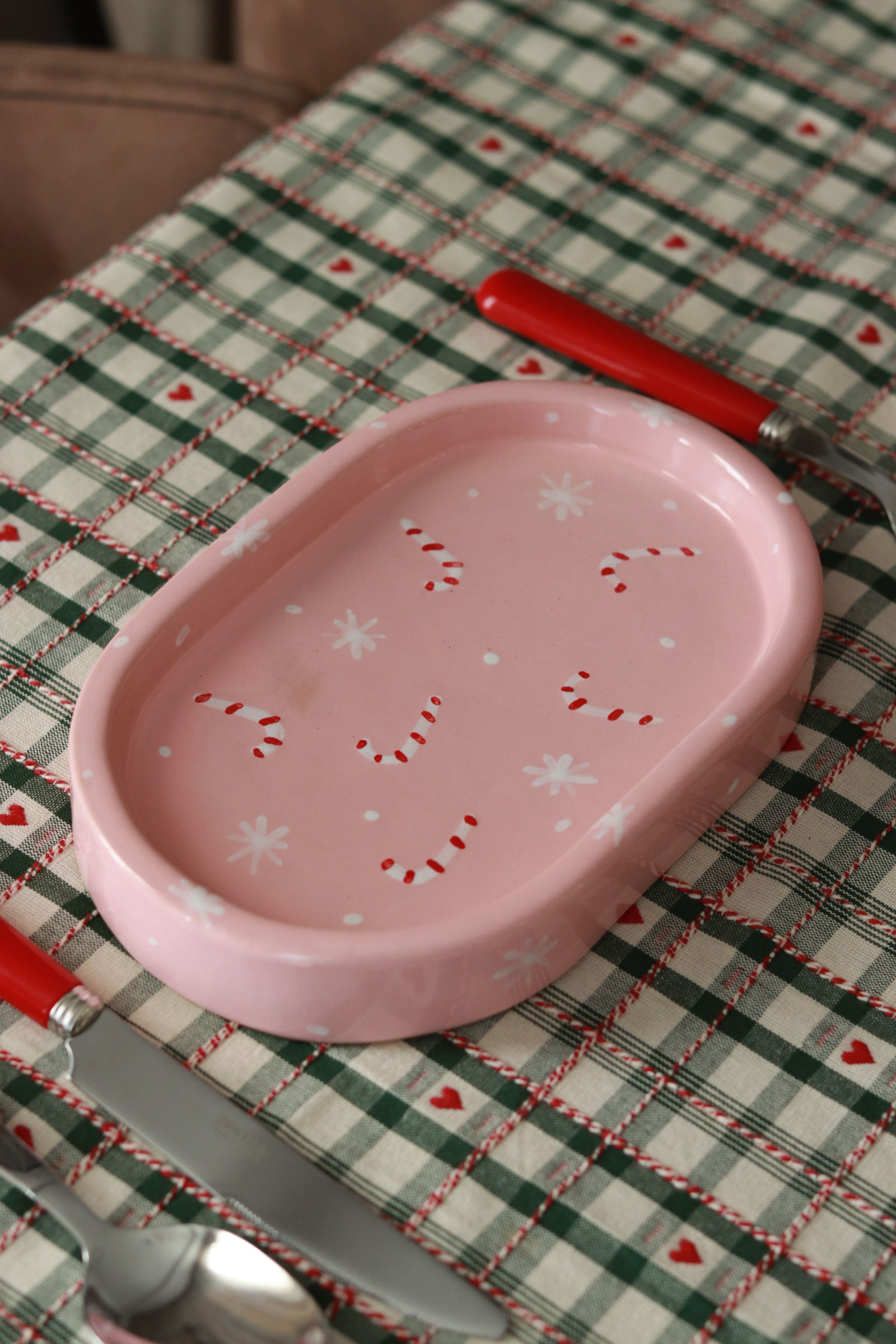candy cane plate